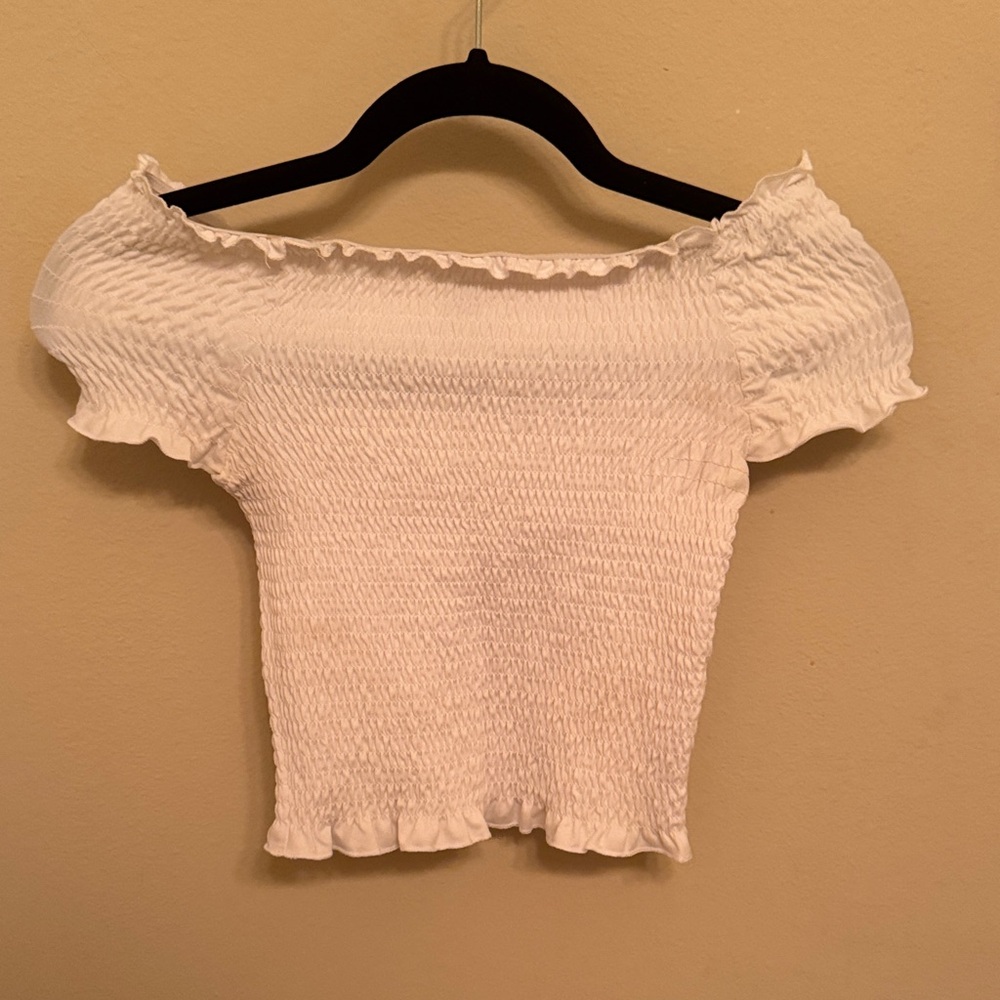 Rue21 Cream Smocked Top